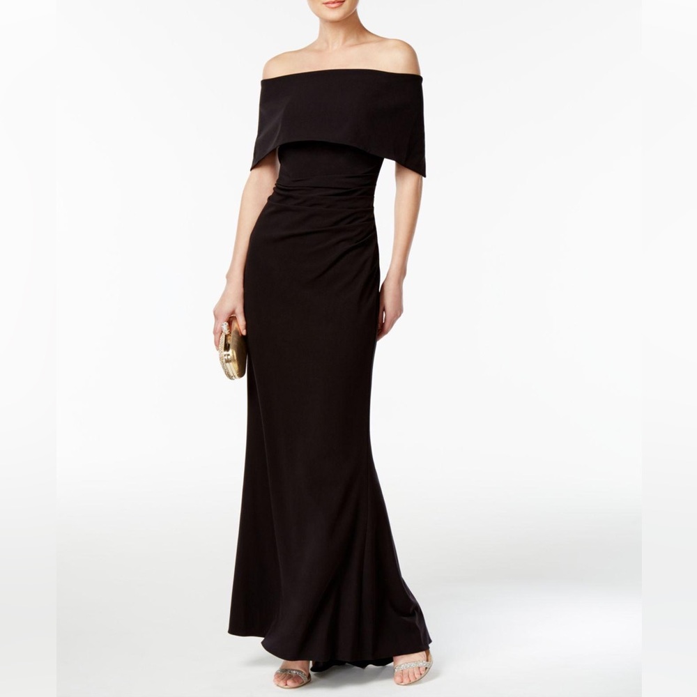 Vince Camuto off the shoulder black dress